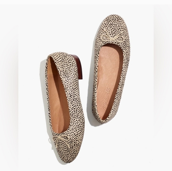 Madewell Adelle‎ Cream and Black Spotted Flats 7.5 - Picture 2 of 10